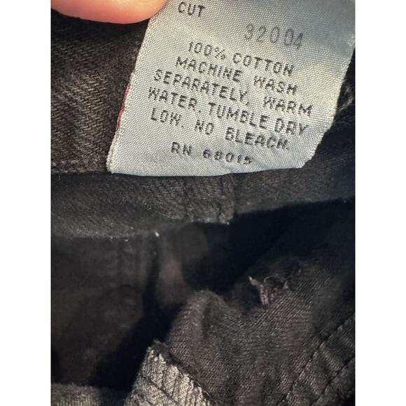 Vintage Bongo Jean Shorts Women's 11 Black Washed High Waist 90s 80s retro Biker - Picture 6 of 13